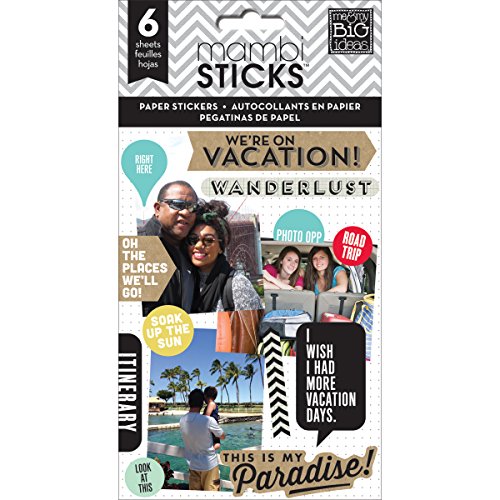 Me & My Big Ideas Pocket Pages Paper Stickers 6 Sheets/Pkg-We are on Vacation