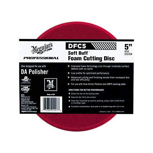 Meguiar’s DFC5 Soft Buff DA (Dual Action) 5″ Foam Cutting Disc, 1 Pack
