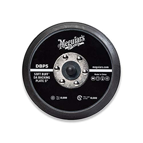 Meguiar’s DBP5 5″ Soft Buff DA Backing Plate – Use with MT300 Dual Action Variable Speed Polisher