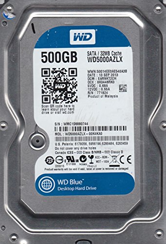 Western Digital Blue WD5000AZLX 500 GB 3.5″ 7200 RPM SATA Hard Drive