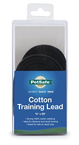 PetSafe Cotton Training Lead, 5/8″ x 20′, Black, Model:CTLD-5/8-X-20
