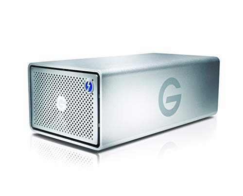 G-Technology 12TB G-RAID with Thunderbolt 2 and USB 3.0, Removable Dual Drive Storage System, Silver – 0G04093-1