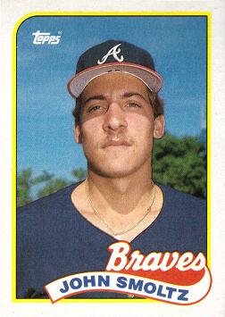 1989 Topps Baseball #382 John Smoltz Rookie Card – Near Mint to Mint