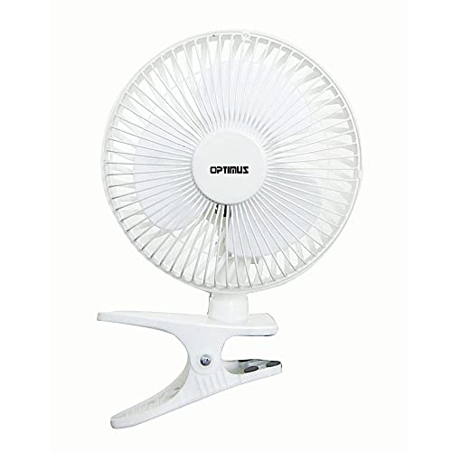 Optimus F-0600 6″ Electric Fan, 6″, White