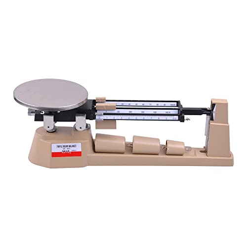 Triple Beam Mechanical Balance Scale Weight Set 2610g 0.1g Lab Analytical Weight