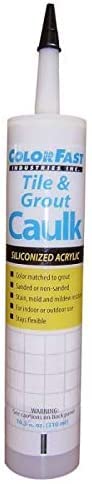 Color Fast Caulk Matched to Custom Building Products (Antique White Sanded)
