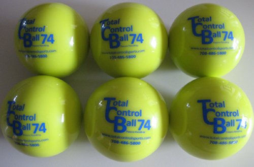 Total Control Ball TCB 74 Baseball Batting Ball Weighted Training Hitting Batting Aid 6 Ball Pack