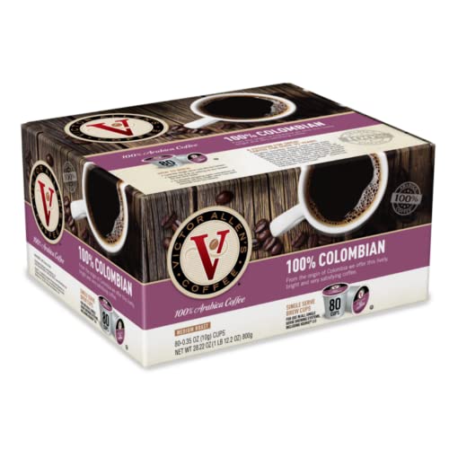 Victor Allen’s Coffee 100% Colombian, Medium Roast, 80 Count, Single Serve Coffee Pods for Keurig K-Cup Brewers