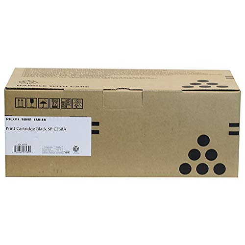 Ricoh 407539 SP C250 Black Toner Cartridge- 1 Pack in Retail Packing