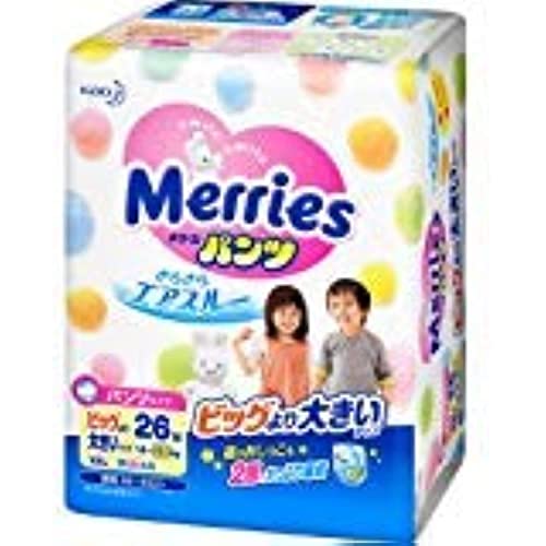 Kao Diapers Merries Sarasara Air Through Pants Extra-Big XLLsize (15~28kg) 26sheets, Parallel Import Product, Made in Japan