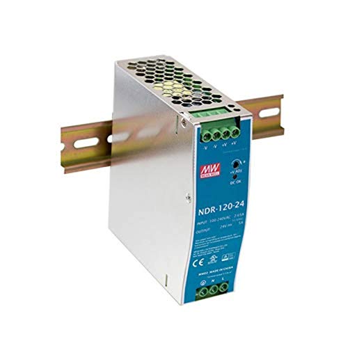MEAN WELL NDR-120-48 Single Output Industrial DIN Rail Power Supply, 48 Volts 2.5 Amps 120 Watts