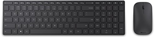 Microsoft Designer Bluetooth Desktop Keyboard and Mouse – Black. Utra-Thin, Wireless, Bluetooth Keyboard and Mouse Combo. Works with Bluetooth Enabled PCs/Mac