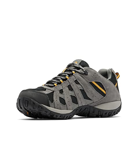 Columbia Men’s Redmond Waterproof Hiking Shoe, Black, Squash, 10 D US