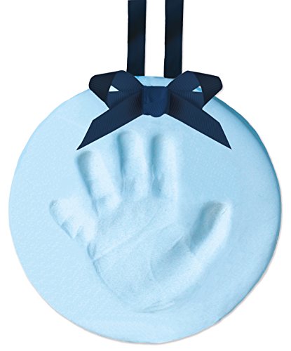 Tiny Ideas Baby Handprint or Footprint DIY Keepsake Ornament Kit, Nursery Décor, Creative Baby Gift, Addition to Baby Registry, Blue