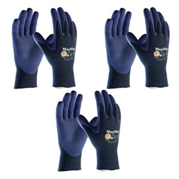 Elite MaxiFlex 34-274 Ultra Light Weight Glove with Nitrile Coated Grip on Palm and Fingers, (Sizes S-XL), Medium, 3 Count (Pack of 1) | The Storepaperoomates Retail Market - Fast Affordable Shopping