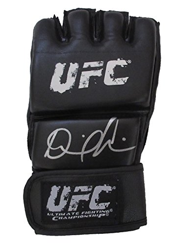 Daniel Cormier Autographed UFC Distress Fight Glove W/PROOF, Picture of Daniel Signing For Us, Ultimate Fighting Championship, Sherdog, UFC Heavyweight, Strikeforce, Oklahoma State Cowboys