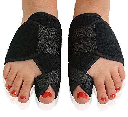 Dr. Frederick’s Original Nighttime Bunion Splints – 2pc – Velcro Bunion Corrector for Women & Men – Adjustable Big Toe Straightener – Night Bunion Splint – Double Stitched Orthopedic Foot Brace