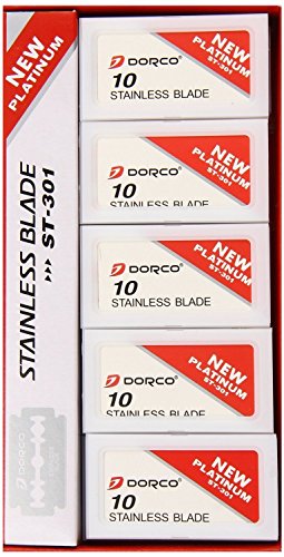 Dorco ST301 Platinum Extra Double Edge Razor Blades – 100 Count