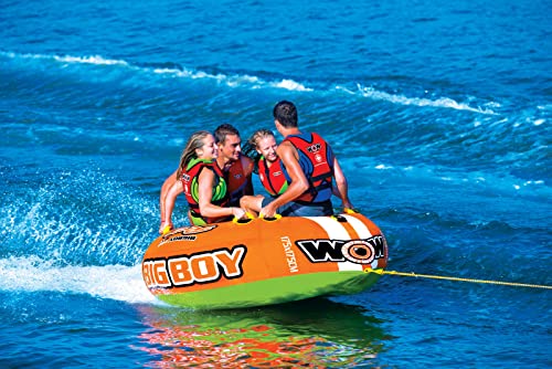 WOW World of Watersports Big Boy 1 2 3 or 4 Person Inflatable Racing Towable Tube for Boating, 15-1130 | The Storepaperoomates Retail Market - Fast Affordable Shopping