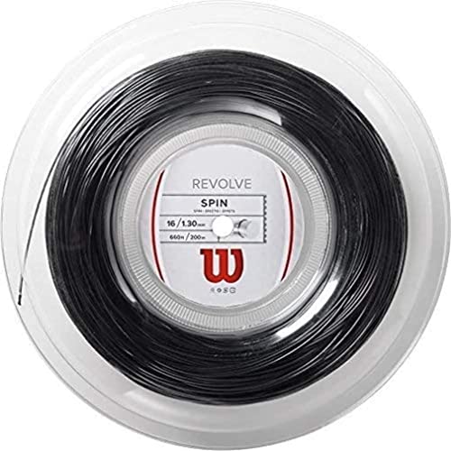 Wilson Sporting Goods Revolve Tennis String, Black, 16-Gauge (WRZ946800)