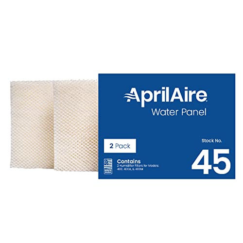 AprilAire 45 Water Panel Humidifier Filter Replacement for AprilAire Whole House Humidifier Models 400, 400A, 400M (Pack of 2)