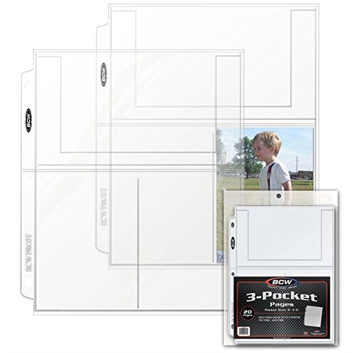 BCW 1-PRO3T-20 Pro 3-Pocket Photo Page | The Storepaperoomates Retail Market - Fast Affordable Shopping