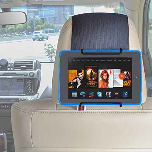 TFY Car Headrest Mount Holder for All Kindle Fire – Kindle Fire HD 6 / HD 7 / HD X7 / HD X9 / HD 6 (2014) / HD 7 (2014) / HD 6 (Kid Edition) / HD 7 (Kid Edition) / New Fire 7 (2015) / HD 8 / HD 10