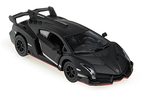 KiNSMART Lamborghini Veneno 1/36 Diecast Metal Toy Model (Black, MATT)