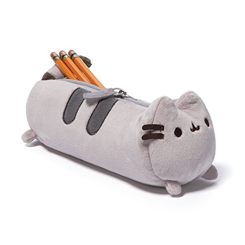 GUND Pusheen Cat Plush Stuffed Animal Accessory Pencil Case, Gray, 8.5″