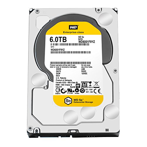 WD SE 6TB Datacenter Hard Disk Drive – 7200 RPM SATA 6 Gb/s 128MB Cache 3.5 Inch – WD6001F9YZ