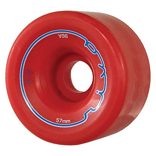 Sonar Wheels – Riva – Quad Roller Skate Wheels – 4 Pack of 32mm x 57mm 96A Wheels | Red