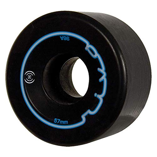 Sonar Wheels – Riva – Quad Roller Skate Wheels – 4 Pack of 32mm x 57mm 96A Wheels | Black