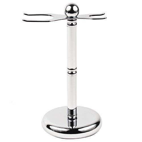 Parker Safety Razor’s Deluxe Chrome 2 Prong Safety Razor and Shaving Brush Stand