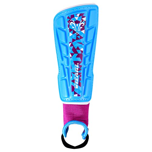 Vizari Frost Shin Guard for Kids & Adult | Soccer Shin guards with Adjustable Straps |Perfect shin protector- Blue/Maroon, XS size