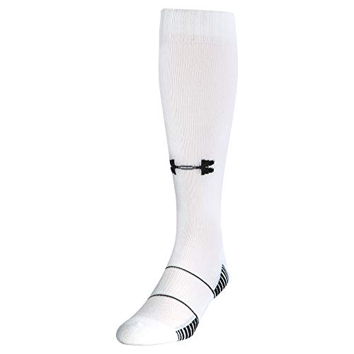 Under Armour Adult Team Over-The-Calf Socks , White/Black , X-Large