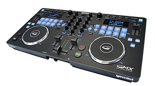 Gemini Sound GMX Stand Alone Professional Audio DJ Multi-Format USB, MP3, WAV and DJ Software Compatible Media Controller System with Touch-Sensitive High-Res Jog Wheels, XLR Master Outputs