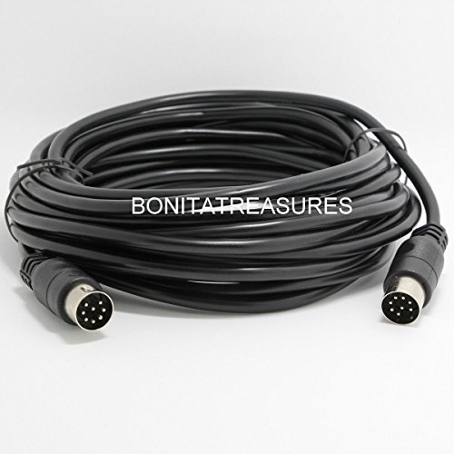 Large 8 Pin Din Male-Male 25 ft Foot Cable Audio Midi Wire 25 feet for Peavey Sanpera Pedal