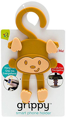 Grippy Smartphone Phone Holder by Buggygear – The Perfect Mount for Your Cellphone – This Accessory Straps to Your Stroller, Grocery Cart – Strap it or Hang it from the Tail – Entertain Your Baby too