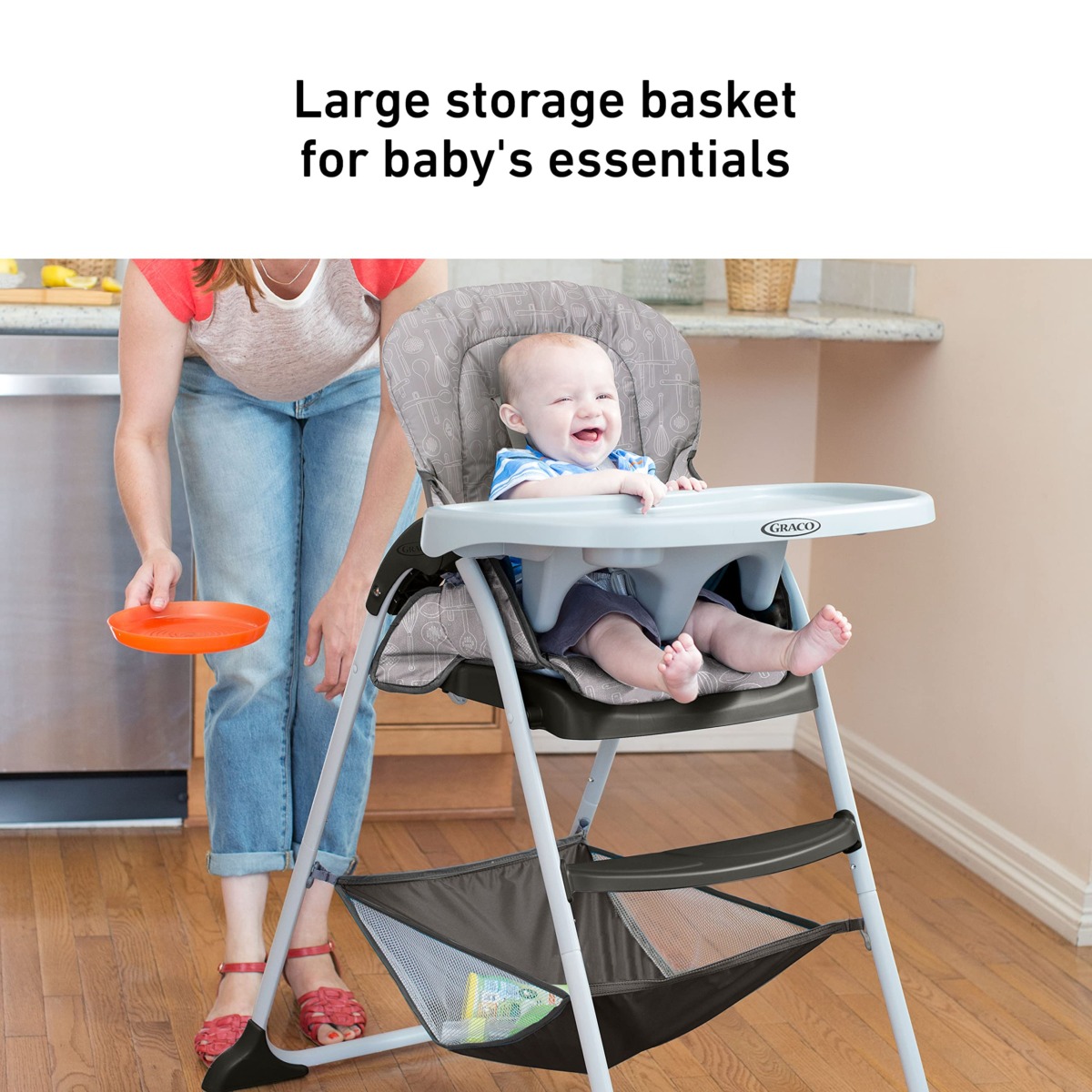 Graco Slim Snacker High Chair, Ultra Compact High Chair, Whisk | The Storepaperoomates Retail Market - Fast Affordable Shopping