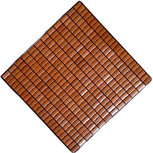 100% Handmade Mahjiong Carbonized Nature Bamboo Square Summer Cool Chair Seat Cushion for Office/car/Sofa/Restaurant/etc 45cm*45cm Cooling Mat Laptop Pet Dog (Brown)