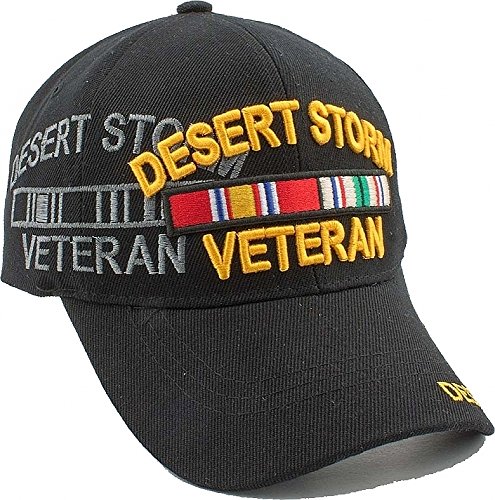 Cultural Exchange Desert Storm Veteran Ribbons Shadow Mens Cap [Black – Adjustable]