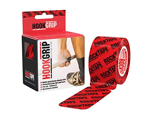 RockTape HookGrip 2-Inch Thumb Protection Kinesiology Tape for Weightlifting (32 Pre-Cut Strips)
