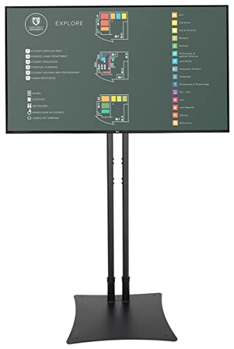 Displays2go 88 x 29 Inches Tall Flatscreen Stands, Supports 32-70 Inch Flat Screen Televisions, Steel Construction – Black (DSTANDBK) | The Storepaperoomates Retail Market - Fast Affordable Shopping