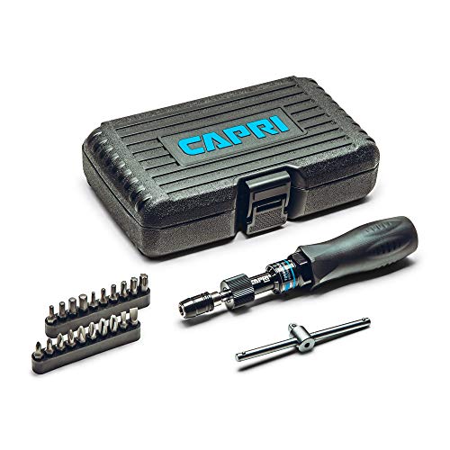 Capri Tools CP21075 Certified Limiting Torque Screwdriver Set, Small, Black, 10-50 in-lbs / Manual