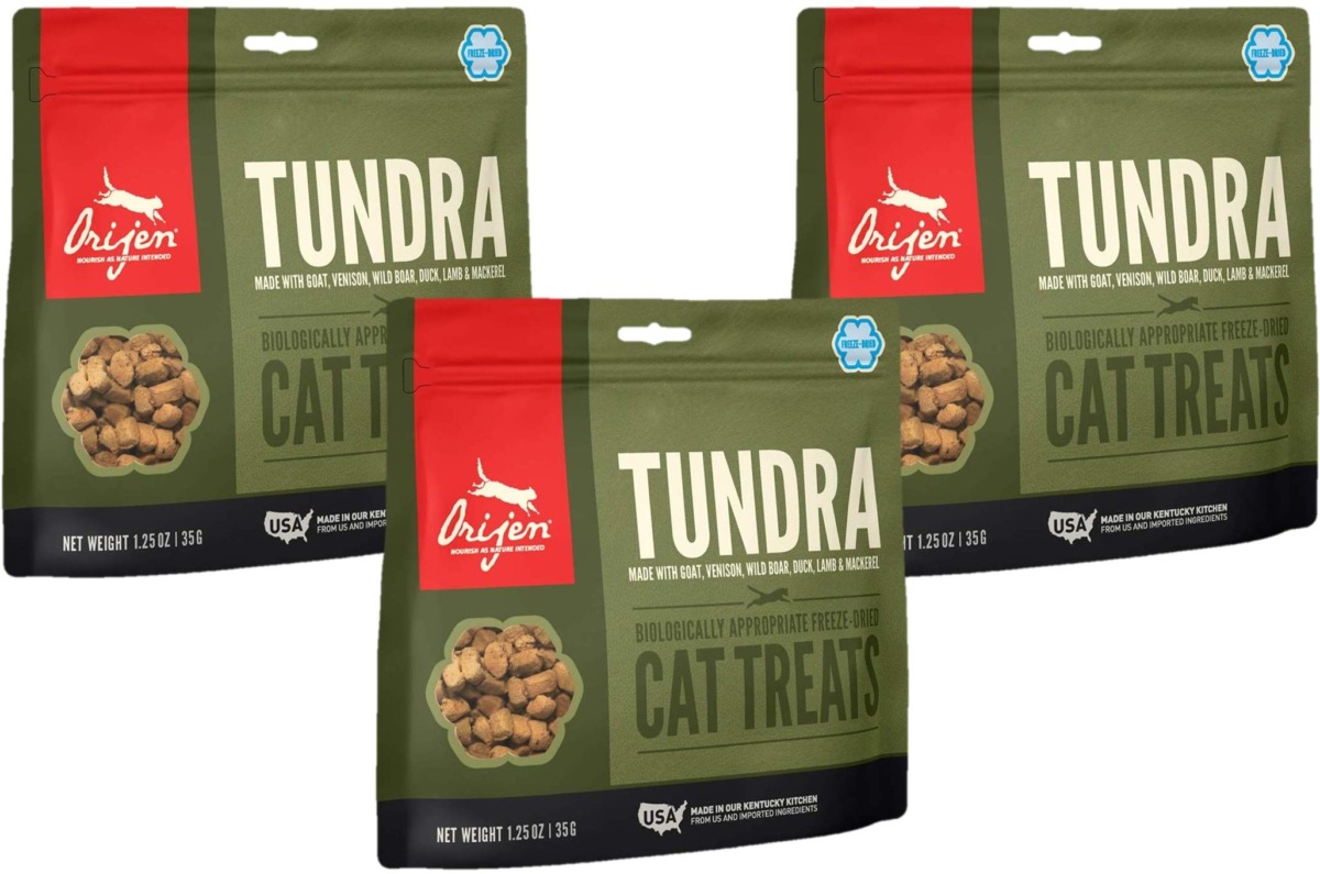 Orijen 3 Pack of Tundra Cat Treats, 1.25 Ounces Each, Freeze-Dried, Grain-Free, Made in The USA | The Storepaperoomates Retail Market - Fast Affordable Shopping