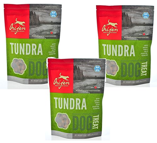 Orijen Tundra Freeze-dried Dog Treats, 3.25-oz Bag (Pack of 3)