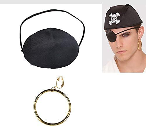 amscan Pirate Earring & Eye-Patch | Costume Accessories | 2 Pcs