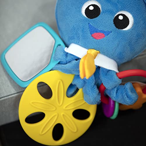 Baby Einstein Activity Arms Octopus BPA Free Clip on Stroller Toy with Rattle and Mirror, Age Newborn + , Blue | The Storepaperoomates Retail Market - Fast Affordable Shopping