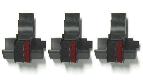 3 Pack – Compatible IR-40T Black/Red Ink Rollers, Works for Sharp EL1801P, Sharp EL1801PIII, Sharp EL2192, Sharp EL2620