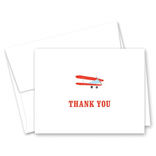 50 Cnt Airplane Boy Baby Shower Thank You Cards